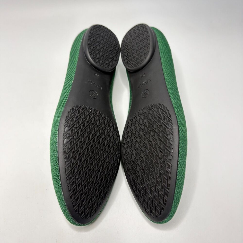 VIVAIA Margot 2.0 Green Knit Flats Size EU38/US 7-7.5 Work/Commute/Comfy - Picture 7 of 8